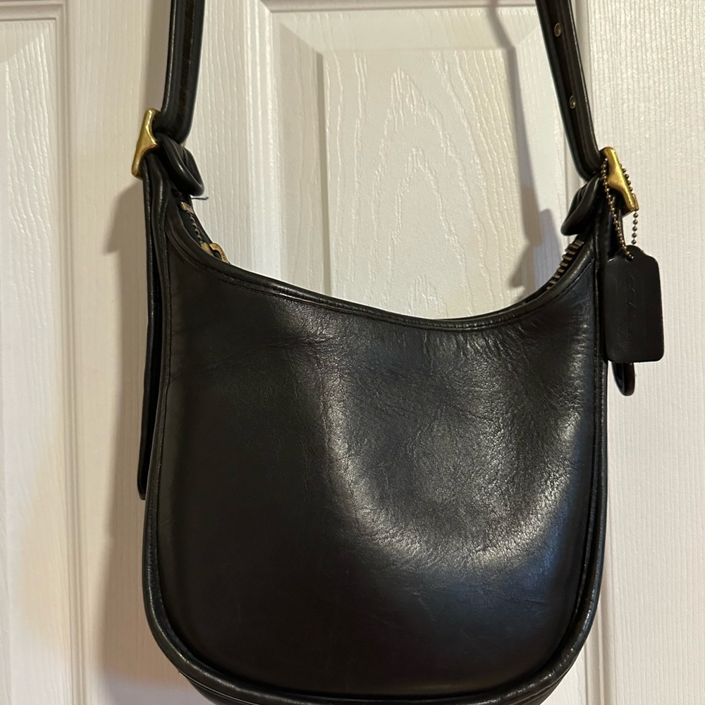 Black soft Leather Coach Purse